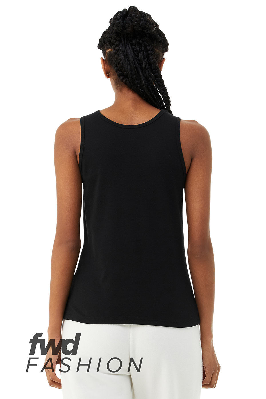 Women's Micro Ribbed High Neck Tank Top (soul logo)
