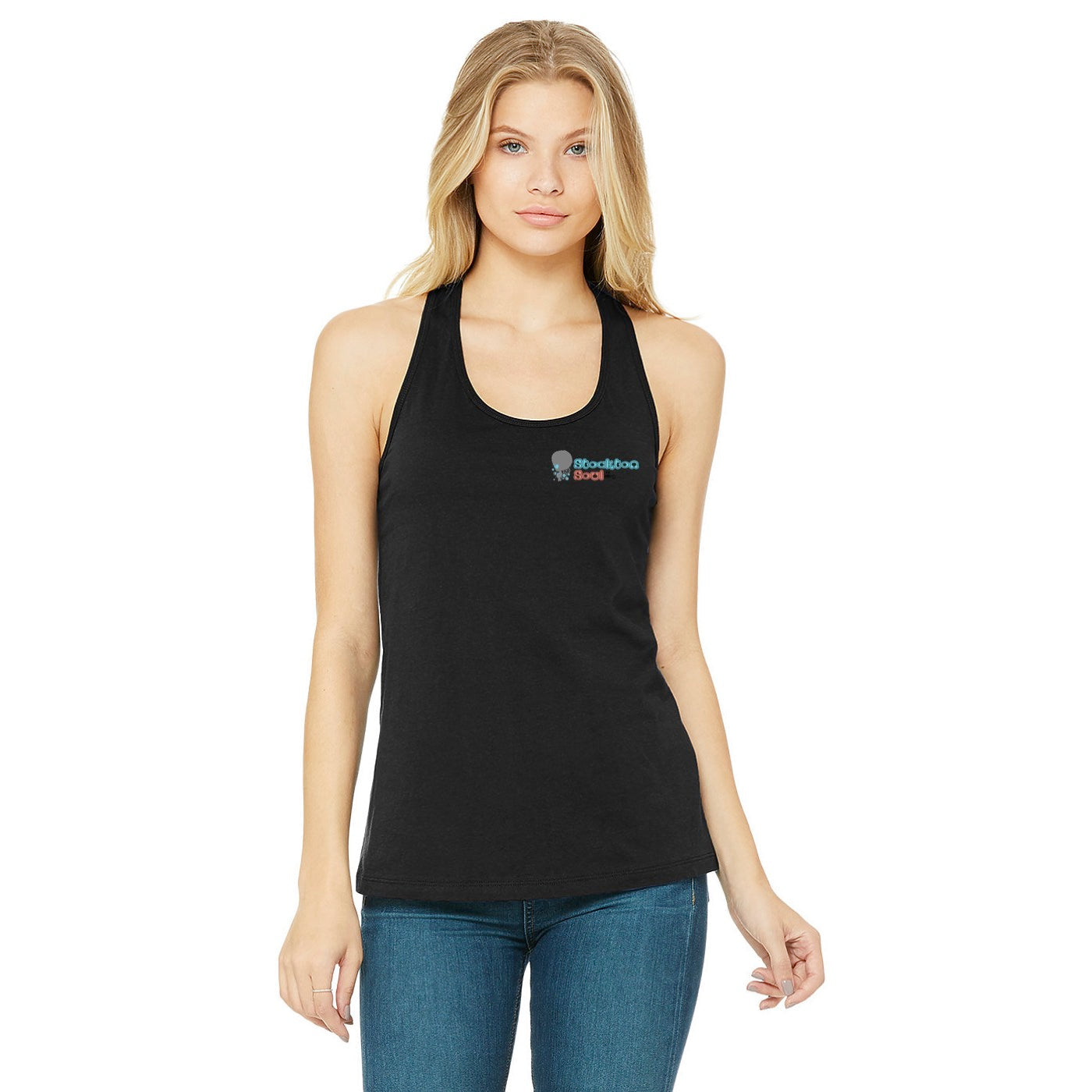 Women's Jersey Racerback Tank Top (soul logo)